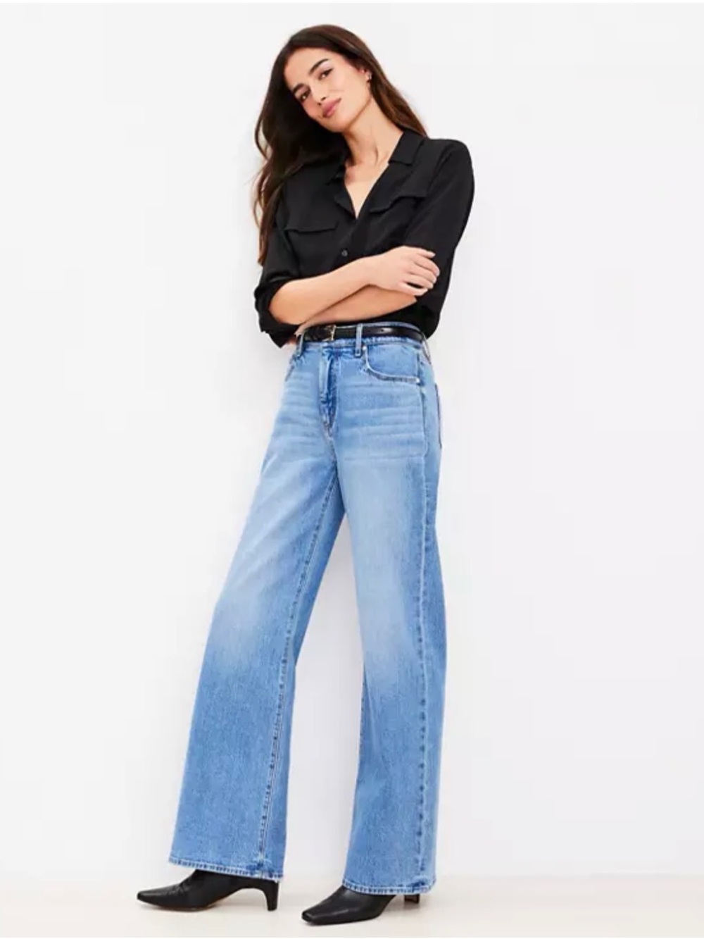 The Wide Leg Jeans Loft size 25/0 TALL